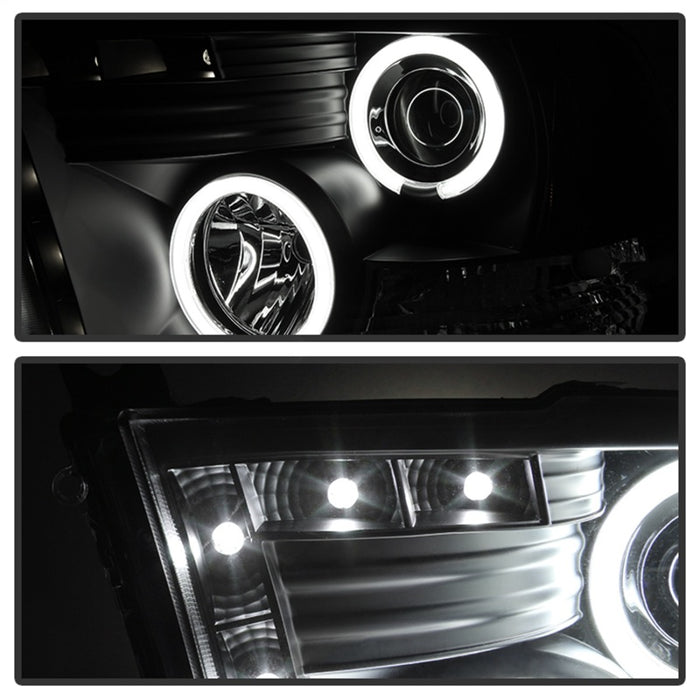 Phares de projecteur Spyder Dodge Ram 1500 09-14 Halogène-CCFL Halo LED - Noir PRO-YD-DR09-CCFL-BK