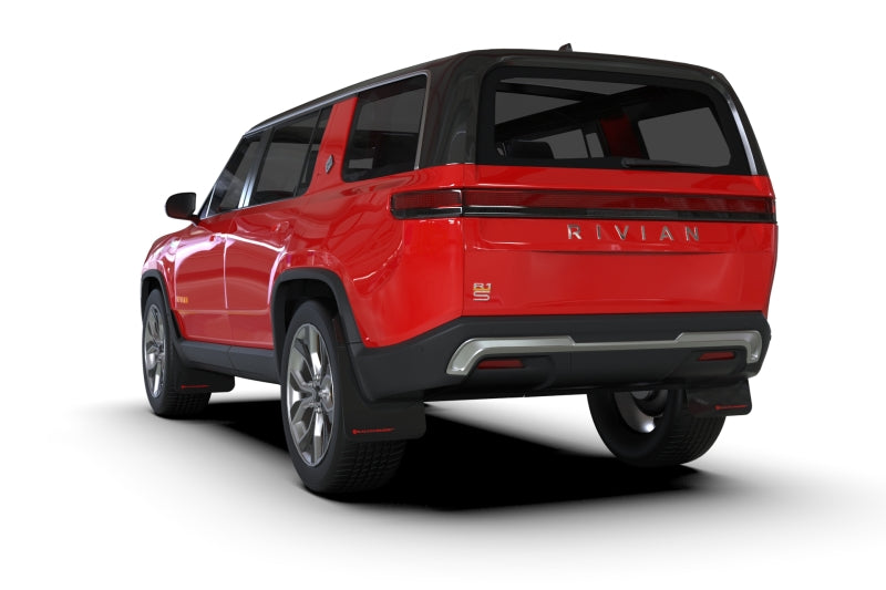 Rally Armor 22-25 Rivian R1S Black UR Mud Flap w/Light Blue Logo