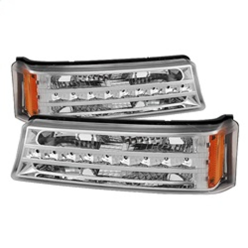 Xtune Chevy Silverado 03-06 / Avalanche 02-06 LED Bumper Lights Chrome CBL-JH-CS03-LED-C