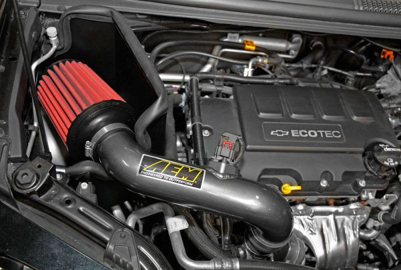 Prise d'air froid gris métallisé AEM 12-16 Chevrolet Sonic 1.4L L4