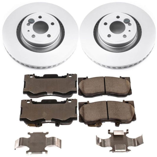 Power Stop 15-19 Ford Mustang Front Z17 Evolution Geomet Coated Brake Kit