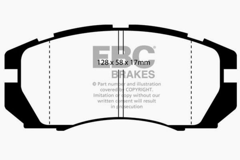 Plaquettes de frein avant EBC 95-96 Subaru Impreza 2.2 Yellowstuff