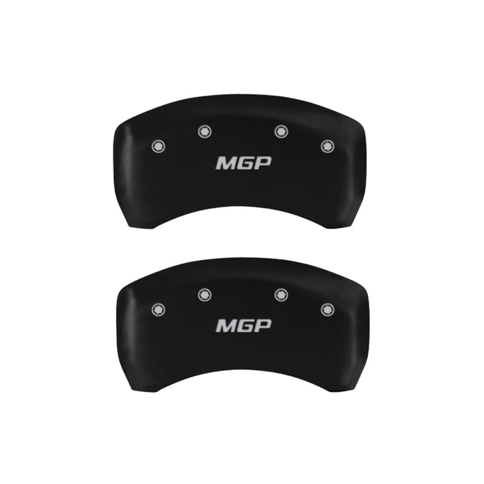 MGP 4 Caliper Covers Engraved Front & Rear MGP Black finish silver ch