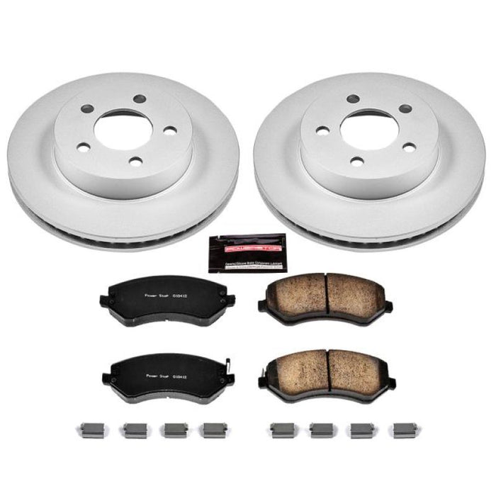 Power Stop 02-07 Jeep Liberty Front Z17 Evolution Geomet Coated Brake Kit