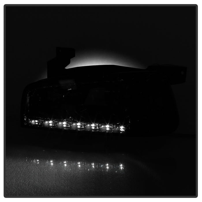 Phares à LED Xtune Dodge Charger 06-10 1 pièce Fumée HD-ON-DCH05-1PC-LED-SM