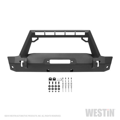 Pare-chocs avant Westin 18-19 Jeep Wrangler JL Stubby - Noir texturé