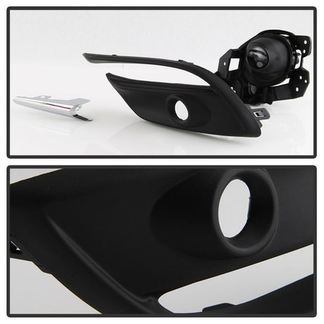 Feu antibrouillard à LED de style OEM Spyder 17-18 avec interrupteur - Transparent (FL-MM32017-LED-C)