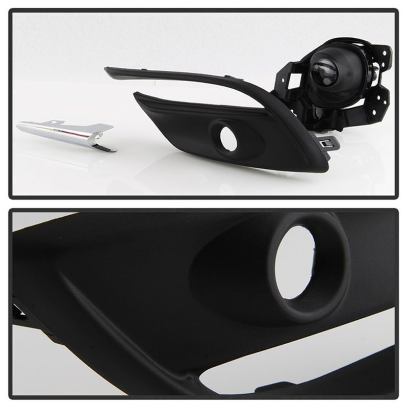 Feu antibrouillard à LED de style OEM Spyder 17-18 avec interrupteur - Transparent (FL-MM32017-LED-C)