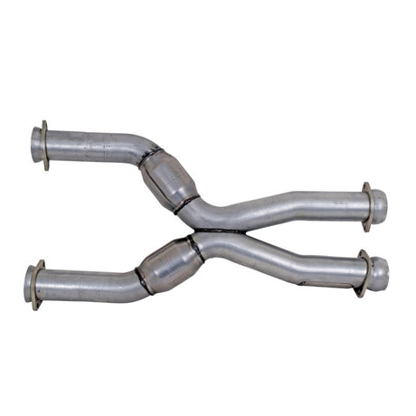 BBK 79-04 Mustang Coyote Swap Short Mid X Pipe avec convertisseurs catalytiques 3.0 pour collecteurs à tube long BBK