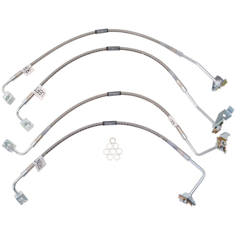 Kit de conduites de frein Russell Performance 07-08 Jeep Wrangler JK avec élévateur de 4 pouces
