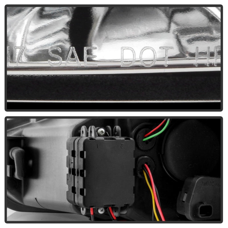 Phares de projecteur Spyder 15-18 Ford Focus - Barre lumineuse Seq Turn - Chrome PRO-YD-FF15-LBSEQ-C