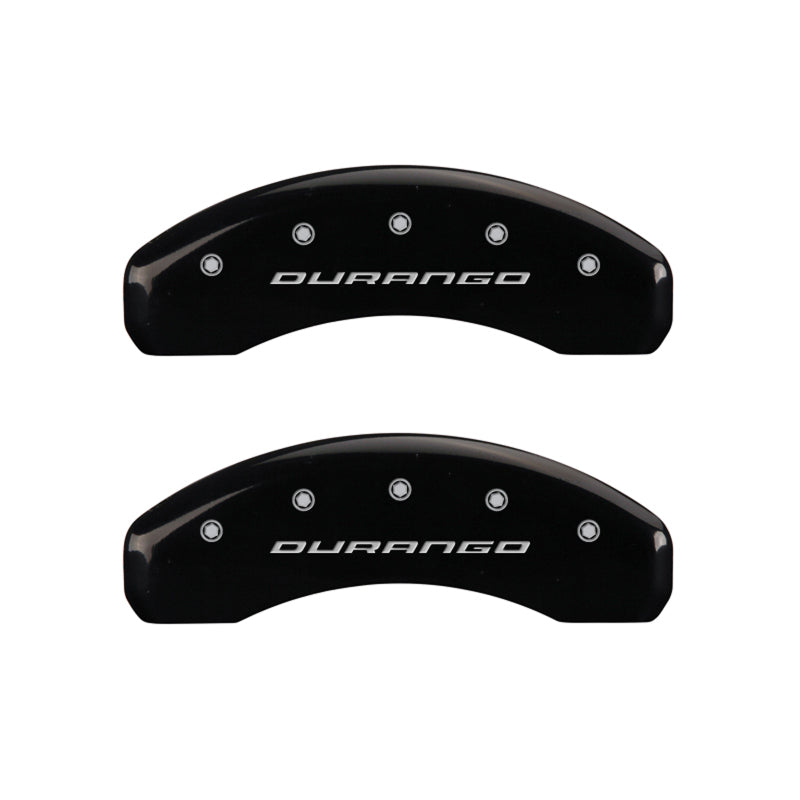 MGP 4 Caliper Covers Engraved Front & Rear With out stripes/Durango Black finish silver ch