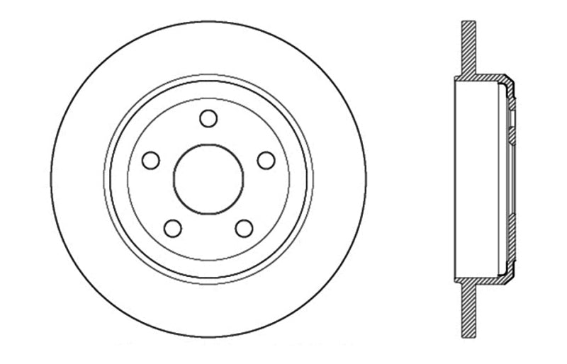 StopTech Drilled Sport Brake Rotor 11-17 Jeep Grand Cherokee (Excludes SRT8)