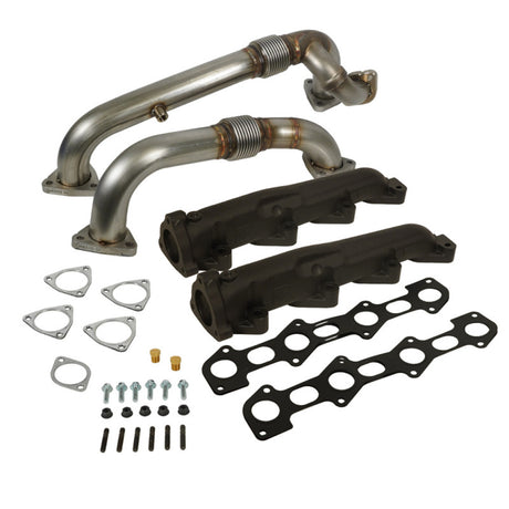 Kit de tuyaux d'échappement BD Diesel 08-10 Ford F-250/F-350/F-450/F-550 Powerstroke 6,4 L avec ensemble de collecteurs