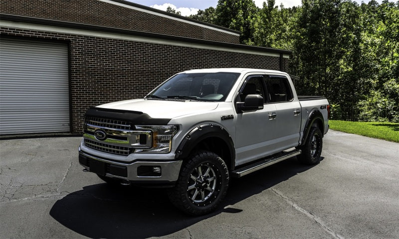 Protecteur de capot à profil bas texturé AVS 15-18 pour Ford F-150 Aeroskin II - Noir