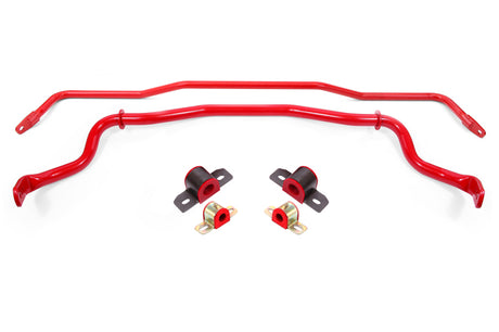 BMR 15-22 S550 Mustang Sway Bar Kit with Bushings Front and Rear Red BMR Suspension