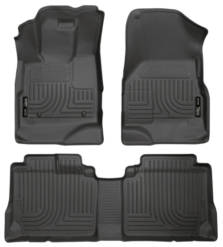 Revêtements de sol noirs Husky Liners 10-12 Chevy Equinox/GMC Terrain WeatherBeater Combo