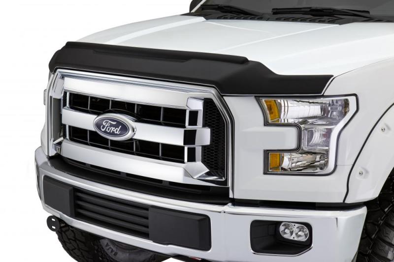 AVS 15-18 Ford F-150 Aeroskin II Textured Low Profile Hood Shield - Black