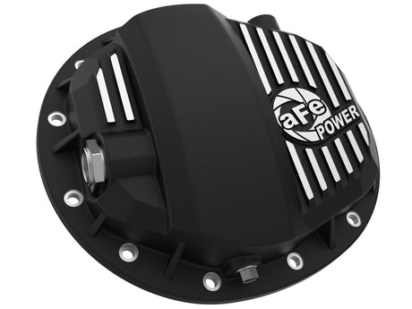 Couvercle de différentiel arrière aFe Pro Series GMCH 9.5 noir avec ailettes usinées 19-20 GM Silverado/Sierra 1500