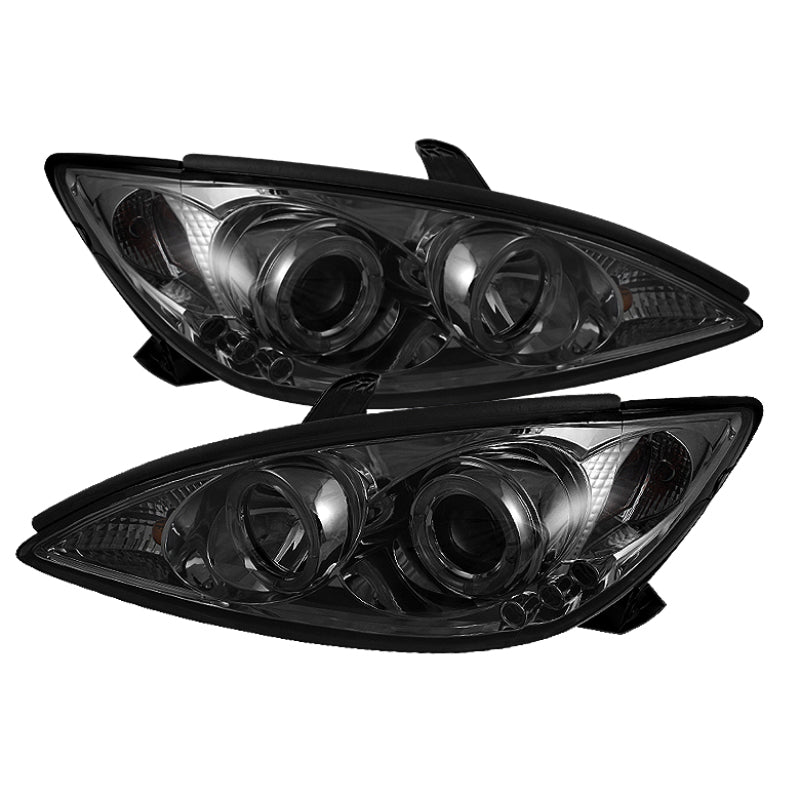 Phares de projecteur Spyder Toyota Camry 02-06 LED Halo LED Fumée Haute H1 Basse H1 PRO-YD-TCAM02-HL-SM