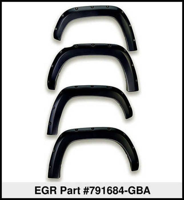 EGR 15+ GMC Sierra HD Bolt-On Look Color Match Fender Flares - Set - Black