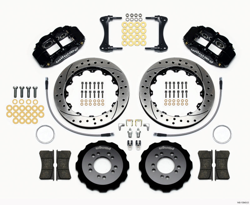 Wilwood Narrow Superlite 6R Front Hat Kit 13.06in Drilled 2008-up Hyundai Genesis Coupe w/Lines