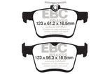 Plaquettes de frein arrière Yellowstuff EBC 2014+ Audi A3 1.8 Turbo (avec frein de stationnement électronique)