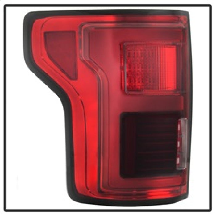 Feux arrière à LED Spyder 15-18 Ford F-150 (avec angle mort) - Rouge transparent (ALT-YD-FF15015BS-LBLED-RC)