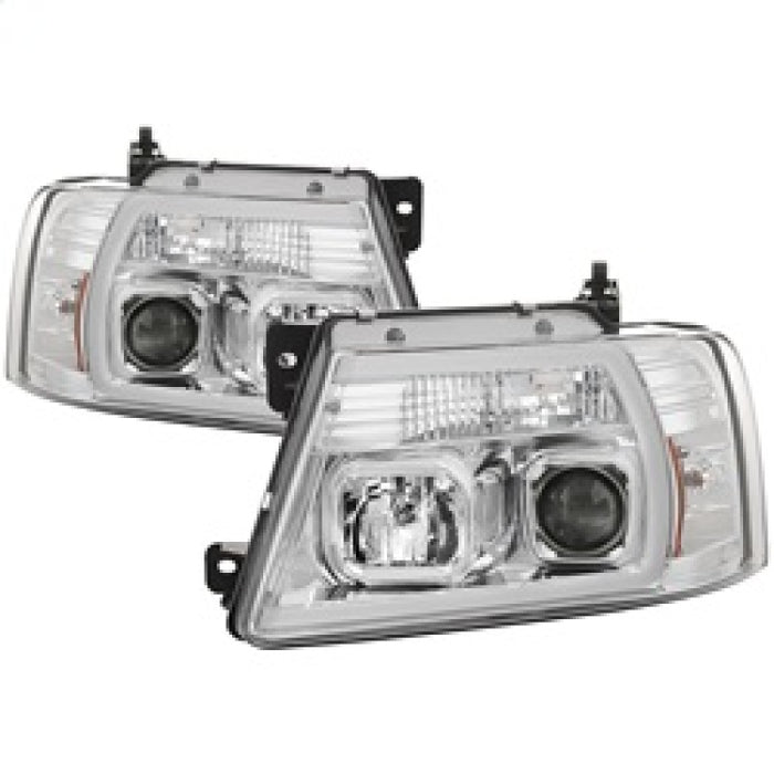 Phares de projecteur à barre lumineuse Spyder 04-08 Ford F-150 - Chrome (PRO-YD-FF15004V2-LB-C)