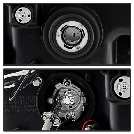 Phares de projecteur Spyder Jeep Grand Cherokee 05-07 LED Halo LED Smke PRO-YD-JGC05-HL-SMC