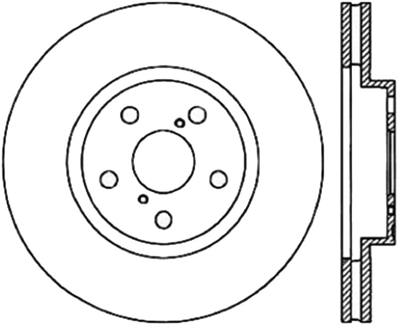 Rotor avant gauche fendu StopTech Sport 91-95 Toyota MR2 Cryo