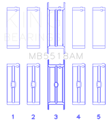 King Engine Bearings AMC / JEEP 390, 401 Main Bearing Set