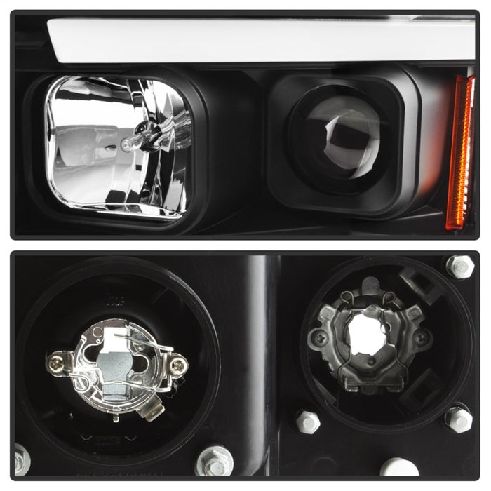 Phares de projecteur à barre lumineuse Spyder 02-05 Dodge Ram 1500 - Noir (PRO-YD-DR02V2-LB-BK)