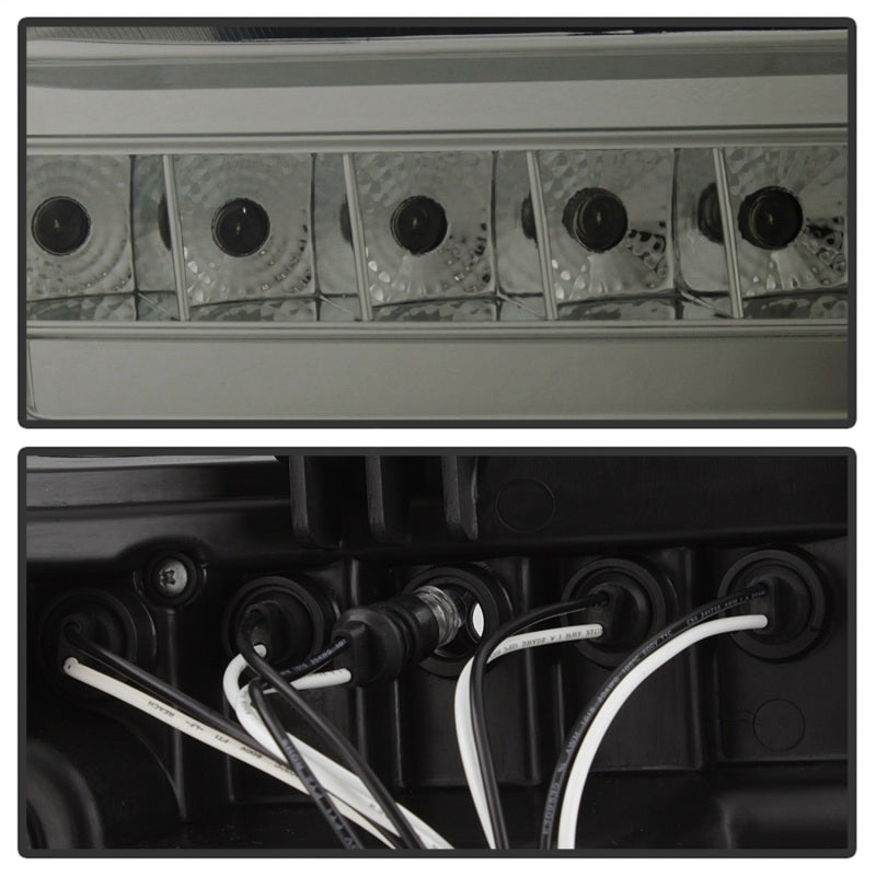 Phares de projecteur Spyder Toyota Tundra 07-13 LED Halo LED Smke PRO-YD-TTU07-HL-SM