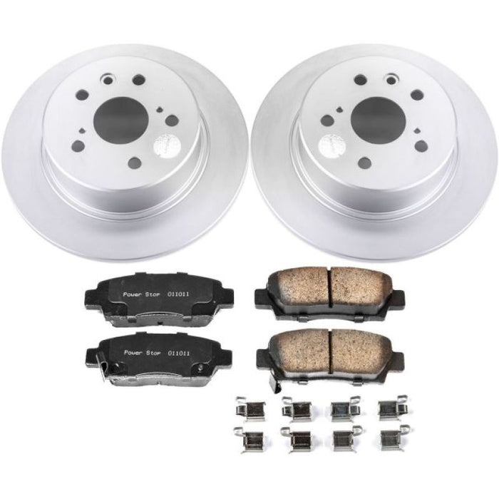 Power Stop 95-99 Toyota Avalon Rear Z17 Evolution Geomet Coated Brake Kit