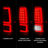 Feux arrière à LED ANZO 2014-2021 Toyota Tundra Boîtier chromé/lentille transparente