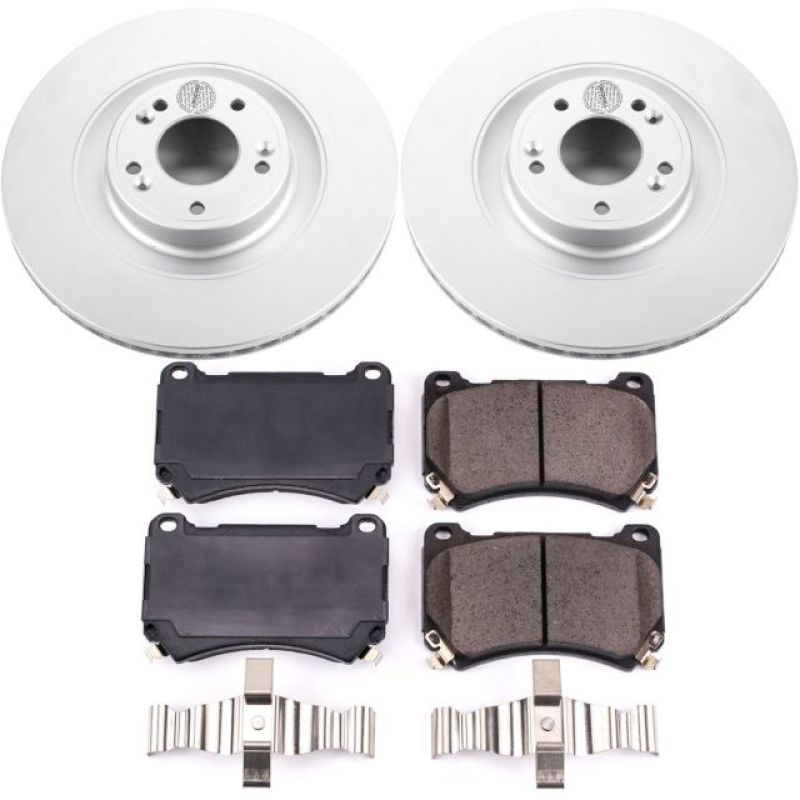 Kit de freins avant Power Stop 2011 Hyundai Equus Z17 Evolution Geomet avec revêtement