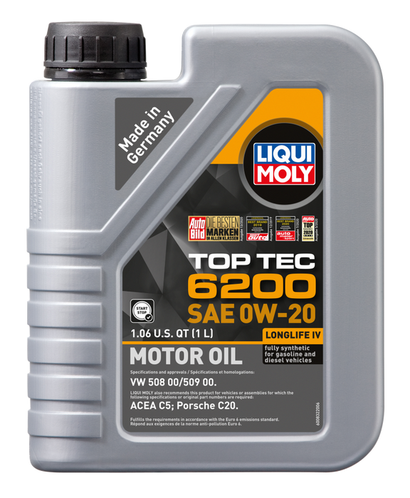 Huile moteur LIQUI MOLY Top Tec 6200 SAE 0W20 1L