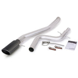 Système d'échappement Monster Banks Power 09-10 VW Jetta 2.0L TDI - Échappement simple SS avec embout noir
