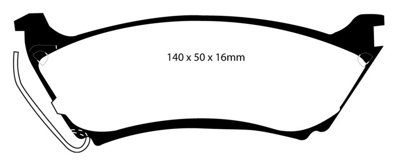 Plaquettes de frein arrière Redstuff EBC 98 Mercedes-Benz Classe M (ML) ML320 3.2