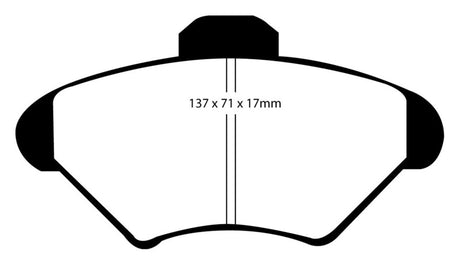 Plaquettes de frein avant EBC Redstuff pour Ford Mustang 3.8 94-98