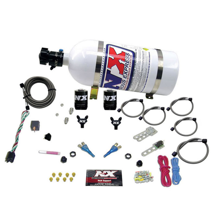 Kit d'azote à double buse Nitrous Express 92-95 Dodge V8 TBI (50-125 CV) avec bouteille de 10 lb