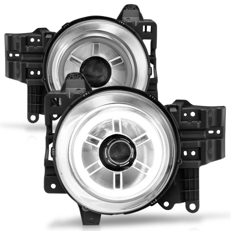 Phares de projecteur ANZO 2007-2013 Toyota Fj Cruiser avec halo chromé