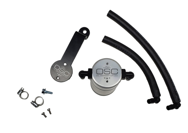 Séparateur d'huile côté conducteur J&amp;L 16-23 Toyota Tacoma 3.5L 3.0 - Anodisé transparent