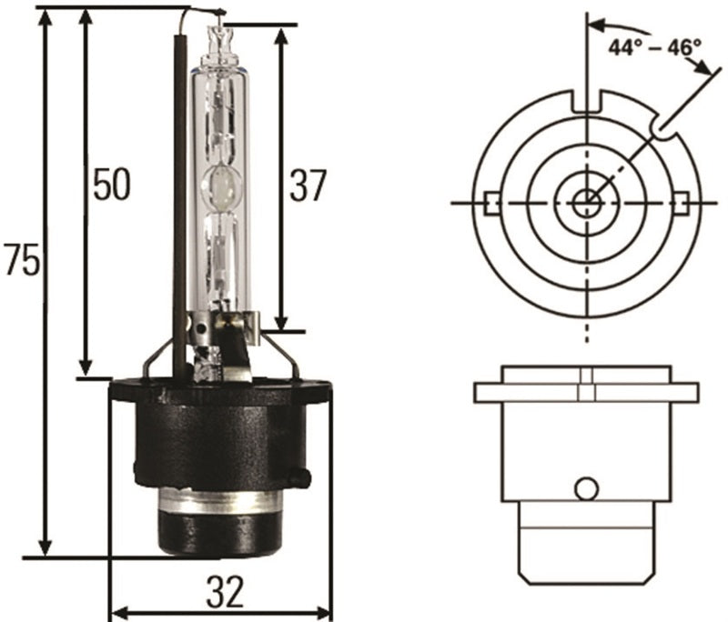 Ampoule à décharge haute intensité Hella D2S 35W