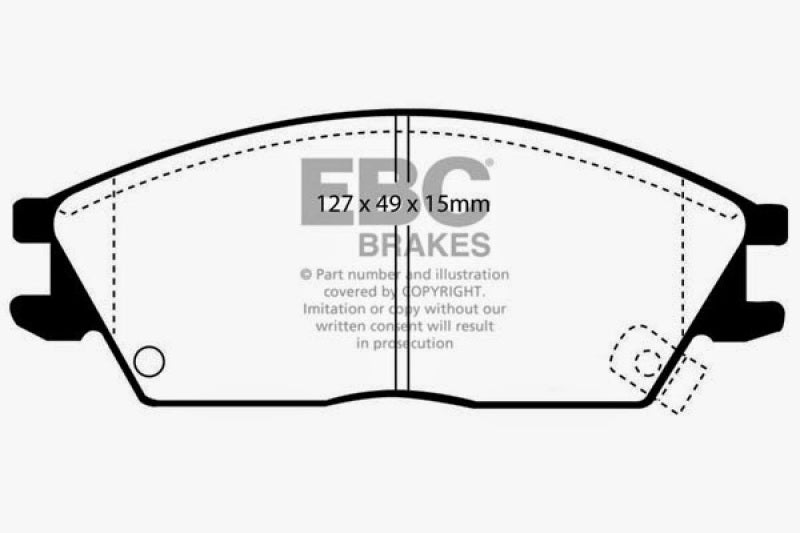 Plaquettes de frein avant EBC Greenstuff pour Hyundai Accent 95-99