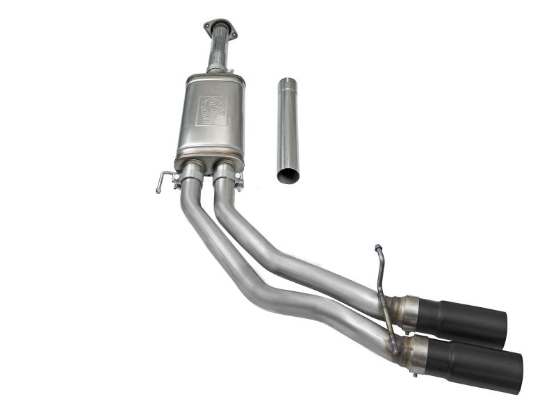 Échappements aFe Rebel 3 pouces SS Cat-Back 15-16 Ford F-150 EcoBoost V6 2,7/3,5 L V8 5,0 L avec embouts noirs