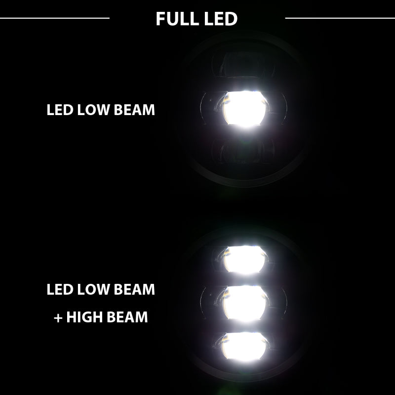 Phares de projecteur à LED ANZO 16-18 Chevrolet Silverado 1500 avec interrupteur de style planche chromé avec ambre