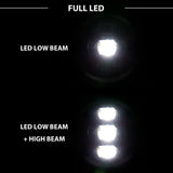 Phares de projecteur à LED ANZO 16-18 Chevrolet Silverado 1500 avec interrupteur de style planche chromé avec ambre