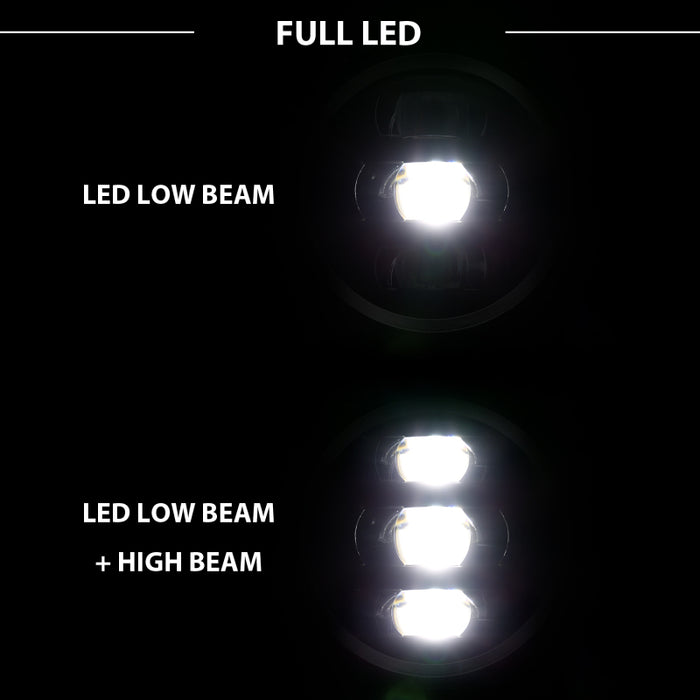 ANZO 2018-2019 Jeep Wrangler Full LED Projecteur H.L Noir